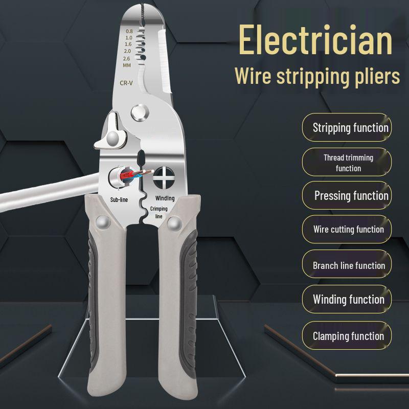 Multifunctional Electrician’s Wire Stripper & Crimper - Stainless Steel
Multifunctional Electrician’s Wire Stripper & Crimper - Stainless Steel
