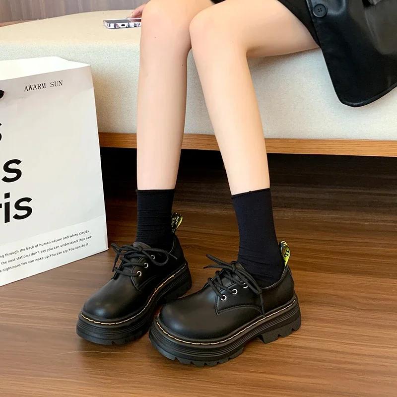 Классические лоферы на толстой подошве со шнуровкой спереди, оксфорды на толстом каблуке в британском стиле, уличный стиль для колледжа, Zapatos Mujer 37 чёрный
Классические лоферы на толстой подошве со шнуровкой спереди, оксфорды на толстом каблуке в британском стиле, уличный стиль для колледжа, Zapatos Mujer 37 чёрный