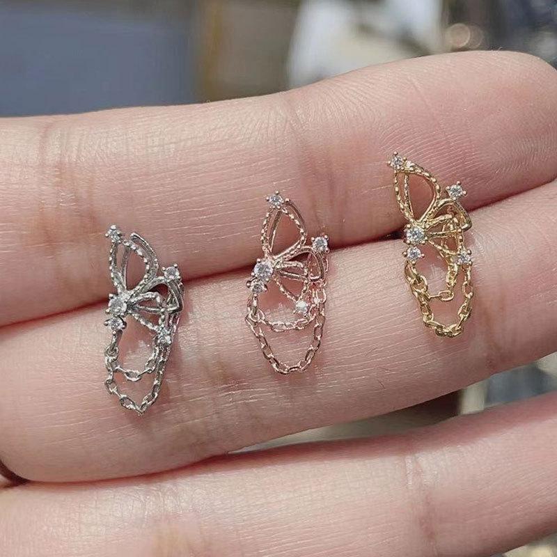 Korean Style Earrings Three-dimensional Butterfly Tassel Chain Temperament Super Fairy
Korean Style Earrings Three-dimensional Butterfly Tassel Chain Temperament Super Fairy