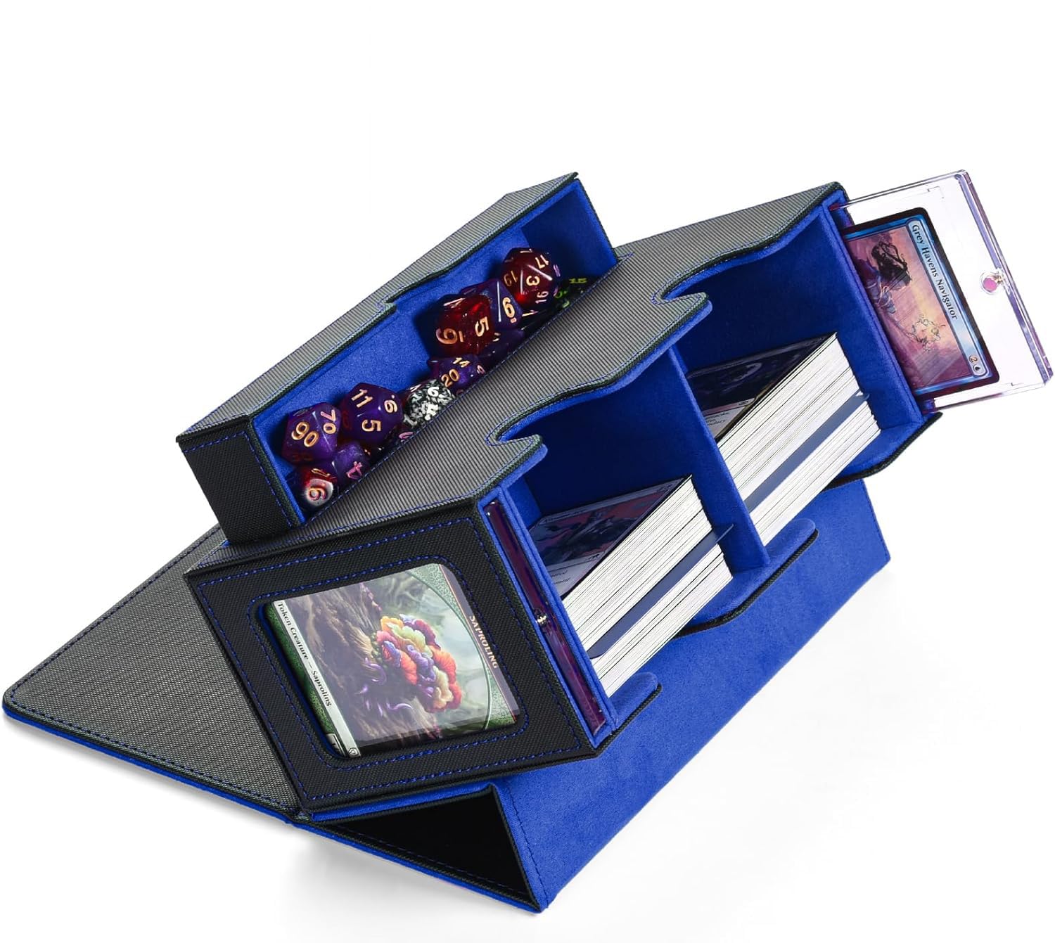 MFDXWCV Deck Case Storage Box for Trading Large Capacity PU Leather Cards, (Blue)
MFDXWCV Deck Case Storage Box for Trading Large Capacity PU Leather Cards, (Blue)