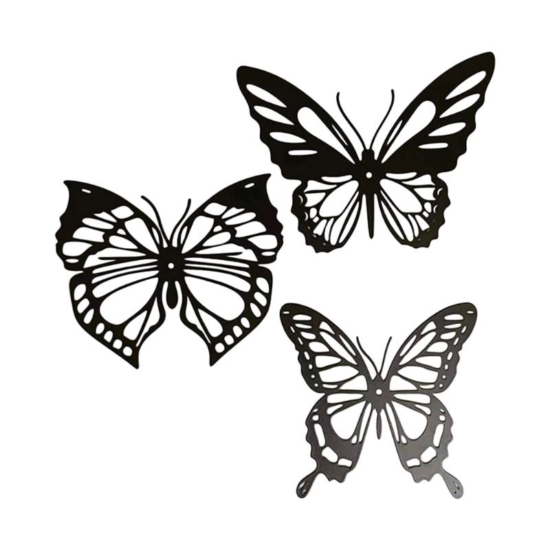 Delicate Butterfly Wall Decor, Set of 3pcs Black Metal Butterflies Wall Art Pieces for Home and Outdoor Fence Decoration 1
Delicate Butterfly Wall Decor, Set of 3pcs Black Metal Butterflies Wall Art Pieces for Home and Outdoor Fence Decoration 1