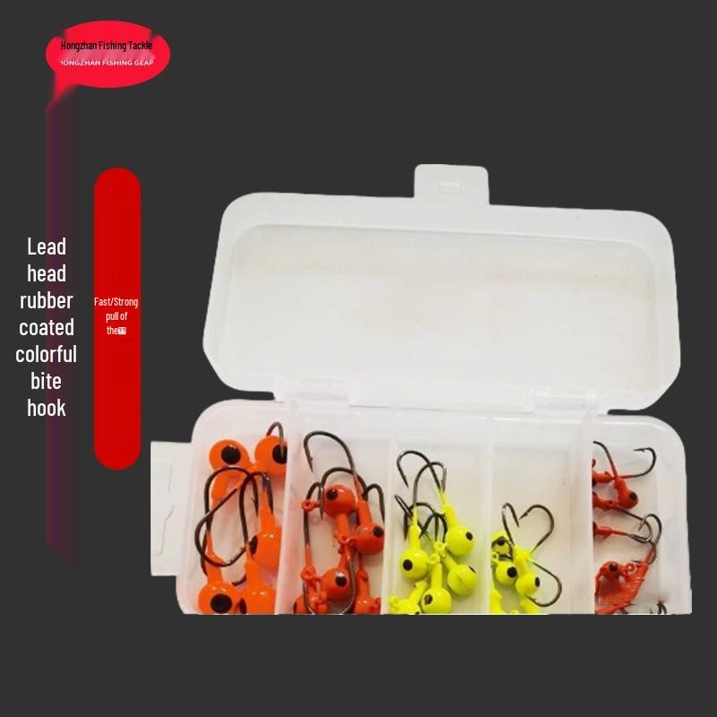 28-Piece Soft Lure Fishing Set: Includes Worm Lures, Jig Heads, Barbed Hooks, & Storage Box
28-Piece Soft Lure Fishing Set: Includes Worm Lures, Jig Heads, Barbed Hooks, & Storage Box