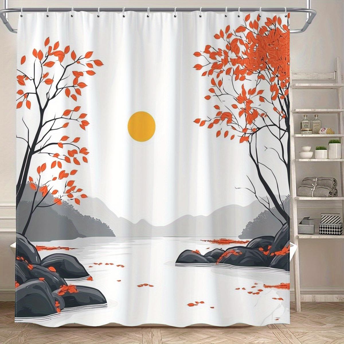 Open a simple autumn theme digital print shower curtain, polyester fabric shower curtain with hooks, bathroom accessories 90X180cm
Open a simple autumn theme digital print shower curtain, polyester fabric shower curtain with hooks, bathroom accessories 90X180cm