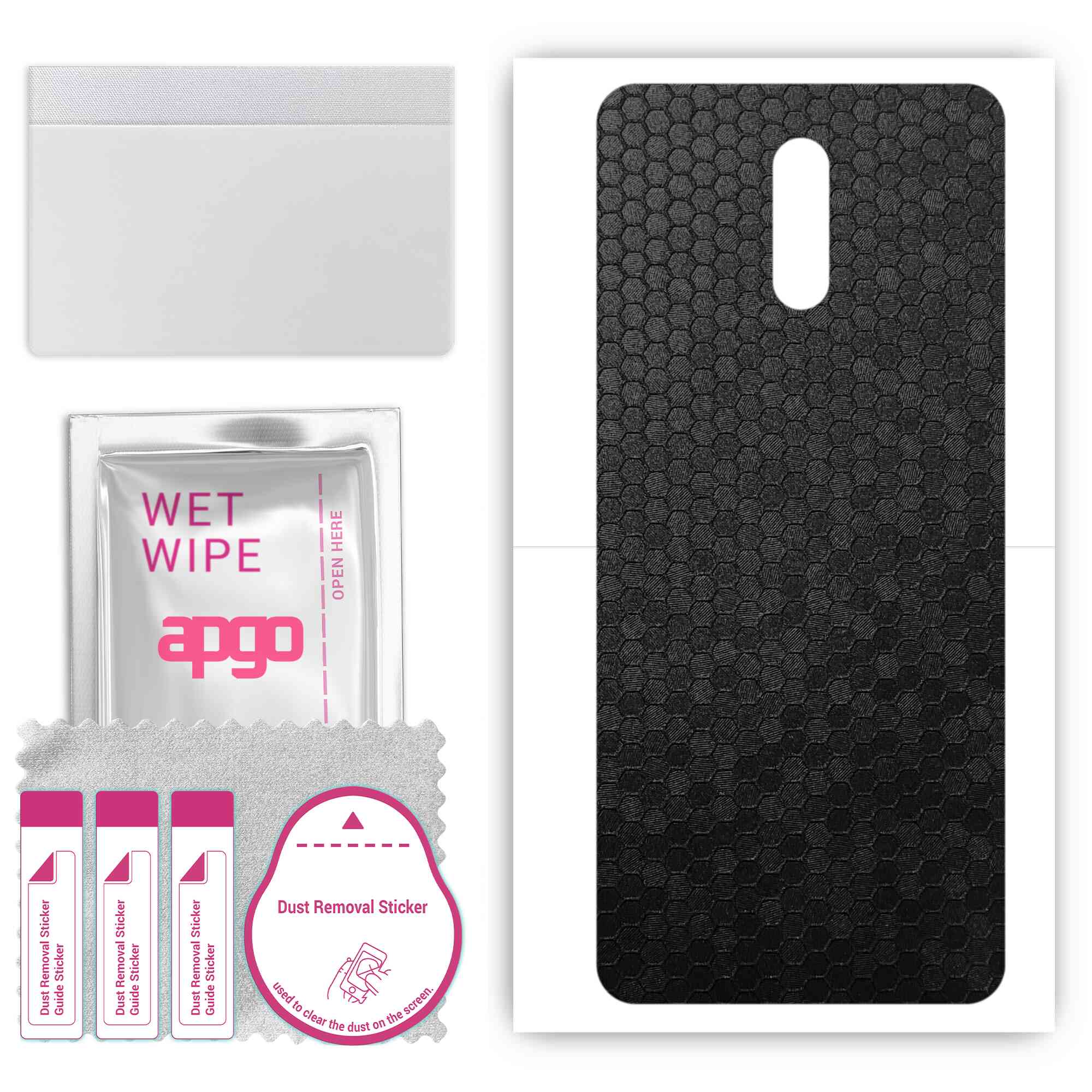Apgo Protective Skin Sticker for the back compatible with Nokia 2 V Tella, Wrap Film, Foil, Vinyl - Pattern Black Honeycomb
Apgo Protective Skin Sticker for the back compatible with Nokia 2 V Tella, Wrap Film, Foil, Vinyl - Pattern Black Honeycomb