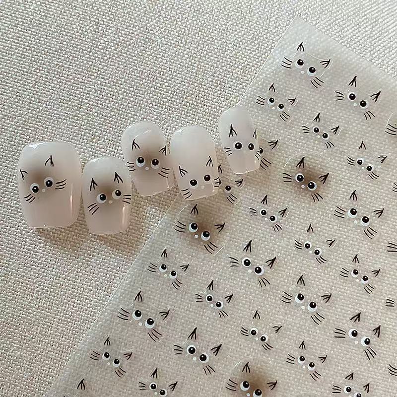 Cute Cat Cartoon Big Eyes Cute Thin Ligament Glue Nail Decoration Sticker Nail Sticker Sticker Sticker Sticker T286-Blue-Eyed Cat - White
Cute Cat Cartoon Big Eyes Cute Thin Ligament Glue Nail Decoration Sticker Nail Sticker Sticker Sticker Sticker T286-Blue-Eyed Cat - White