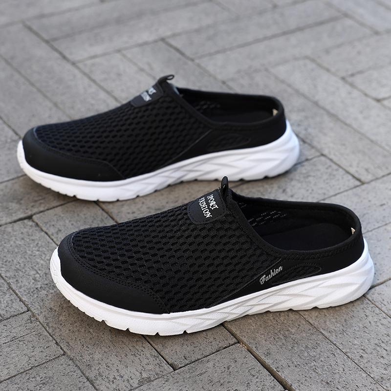 Summer Men Casual Shoes Outdoor Breathable Half Shoes Mesh Men Sport Shoes Comfortable Walking Sneakers Athletic Male Slippers 41 черный белый
Summer Men Casual Shoes Outdoor Breathable Half Shoes Mesh Men Sport Shoes Comfortable Walking Sneakers Athletic Male Slippers 41 черный белый