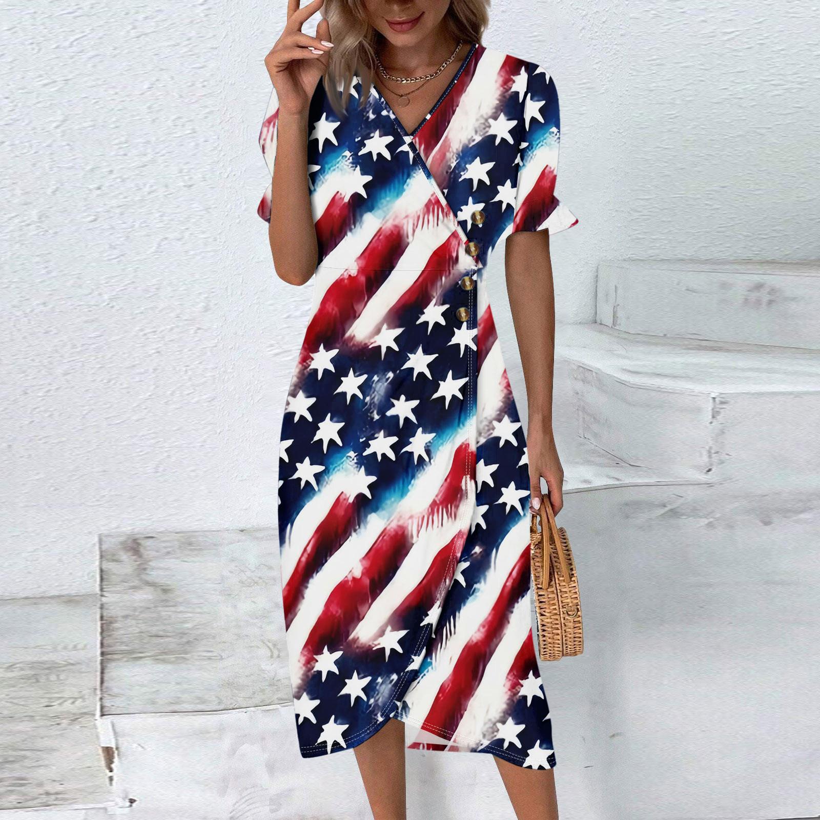 Пляжные платья для женщин, весна-лето, элегантное платье с V-образным вырезом и принтом «День независимости», струящееся гавайское макси-платье со сборками L
Пляжные платья для женщин, весна-лето, элегантное платье с V-образным вырезом и принтом «День независимости», струящееся гавайское макси-платье со сборками L
