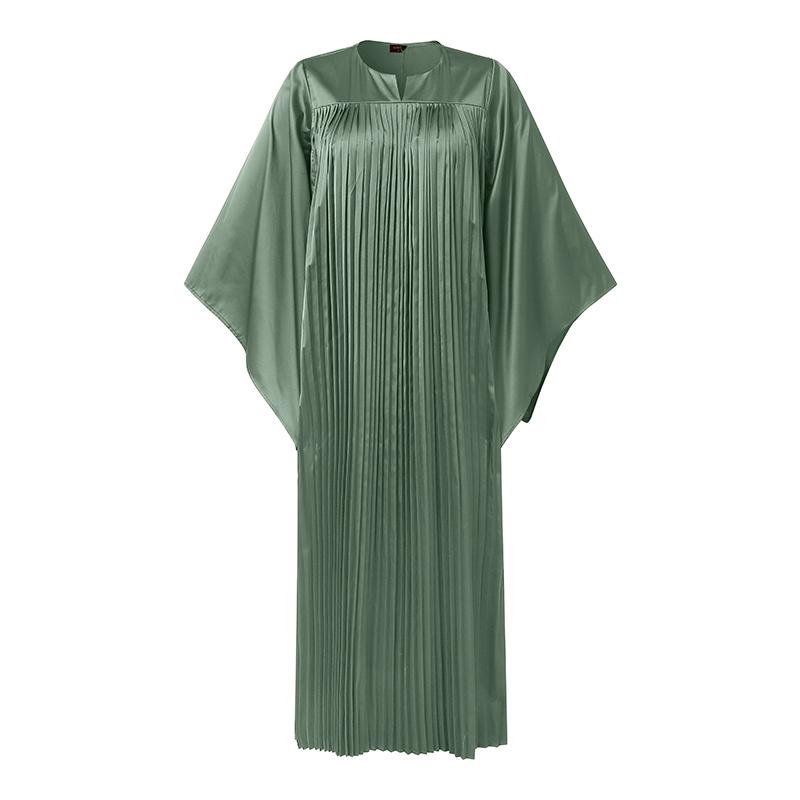 Женское платье с круглым вырезом, рукавами «летучая мышь», плиссировкой, повседневное, длинное, оверсайз, халаты 5XL зелёный
Женское платье с круглым вырезом, рукавами «летучая мышь», плиссировкой, повседневное, длинное, оверсайз, халаты 5XL зелёный