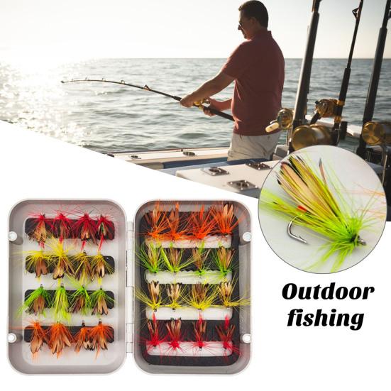 32Pcs Artificial Insect Fishing Baits with Storage Box Sharp Hook Design Waterproof Design Insect Fishing Lures Hard Baits різнокольоровий
32Pcs Artificial Insect Fishing Baits with Storage Box Sharp Hook Design Waterproof Design Insect Fishing Lures Hard Baits різнокольоровий