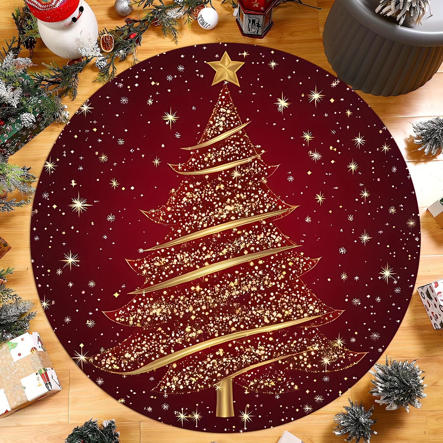 Star Christmas Tree Round Rug, Soft Fleece Machine Washable Mat for Entryway, Living Room, Bedroom, Xmas Decor Diameter 60cm
Star Christmas Tree Round Rug, Soft Fleece Machine Washable Mat for Entryway, Living Room, Bedroom, Xmas Decor Diameter 60cm