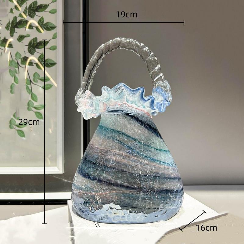 Stained Glass Vase Basket Handbag Flower Vase Floral Arrangement Accessories Glass Craft Terrarium Home Decoration Accessories
Stained Glass Vase Basket Handbag Flower Vase Floral Arrangement Accessories Glass Craft Terrarium Home Decoration Accessories