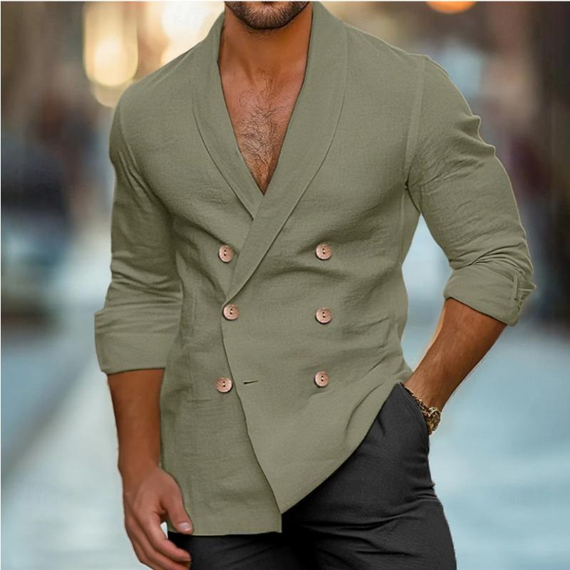Men s cross-border new long-sleeved solid color shirt shawl collar spring and autumn cross-season spring and autumn clothing buttons S білий
Men s cross-border new long-sleeved solid color shirt shawl collar spring and autumn cross-season spring and autumn clothing buttons S білий