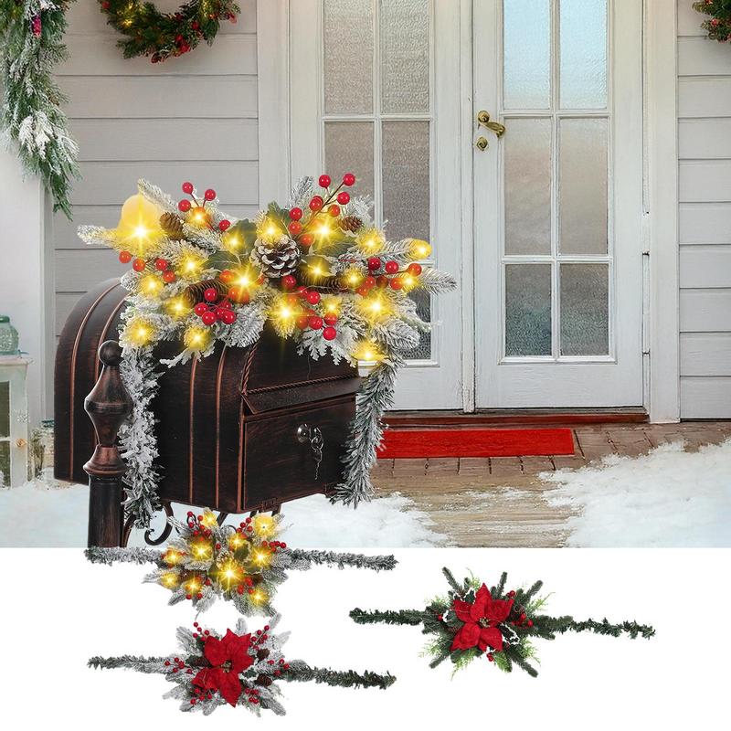 2025 Merry Christmas Post Box Cover Outdoor Christmas Swag Decor Pendant with Light New Year Navidad Party Garden Decoration
2025 Merry Christmas Post Box Cover Outdoor Christmas Swag Decor Pendant with Light New Year Navidad Party Garden Decoration