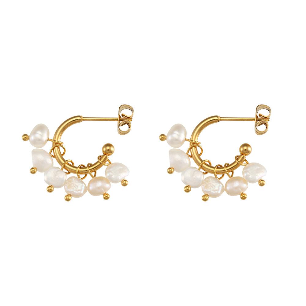 Stainless Steel Pearl Hoop Earrings for Women 18K Gold Color C-Shape Drop Earring Daily Vintage Elegant Zircon Accessories золотой
Stainless Steel Pearl Hoop Earrings for Women 18K Gold Color C-Shape Drop Earring Daily Vintage Elegant Zircon Accessories золотой