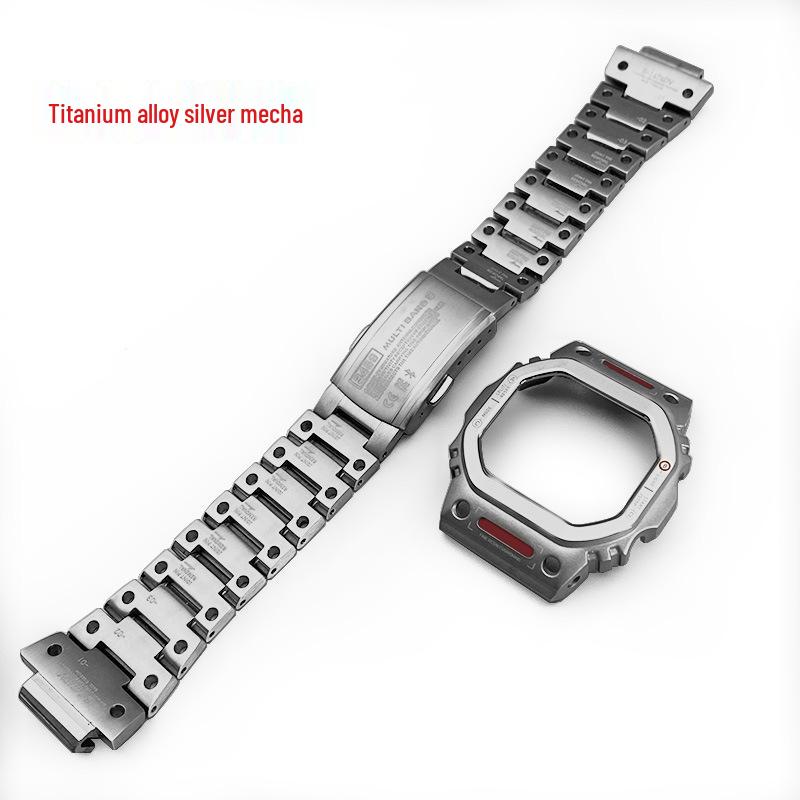 Совместимый титановый корпус и ремешок для часов моделей DW5600GMW-B5000 GW-M5610 5600 Silver Stainless Steel Mech Case
Совместимый титановый корпус и ремешок для часов моделей DW5600GMW-B5000 GW-M5610 5600 Silver Stainless Steel Mech Case