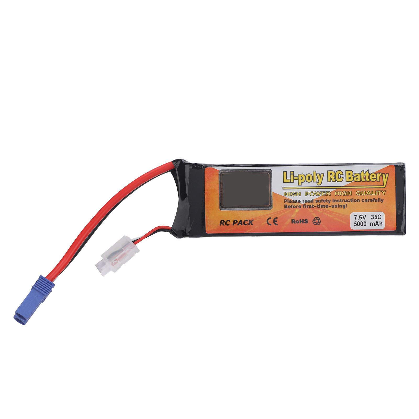 Літій-іонний акумулятор для RC-автомобілів 7.6V 5000mAh 2S 35C з штекером EC5 для високошвидкісного RC-човна, вантажівки
Літій-іонний акумулятор для RC-автомобілів 7.6V 5000mAh 2S 35C з штекером EC5 для високошвидкісного RC-човна, вантажівки