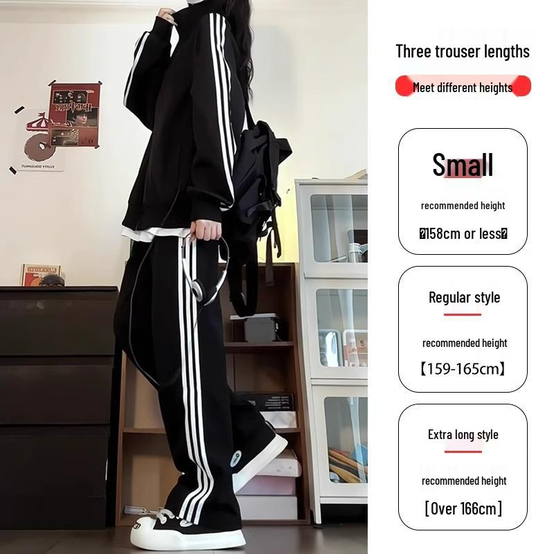 High-End Petite Women s Black Striped Velvet Sweatpants - Autumn/Winter Casual Wide-Leg Style M (suggested 96-110 lbs)
High-End Petite Women s Black Striped Velvet Sweatpants - Autumn/Winter Casual Wide-Leg Style M (suggested 96-110 lbs)