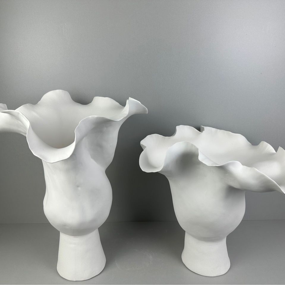 White Ceramic Vase Irregular Hem Petal Shape Wavy Tulip Flower Vase Floral Arrangement Accessories Home Decoration
White Ceramic Vase Irregular Hem Petal Shape Wavy Tulip Flower Vase Floral Arrangement Accessories Home Decoration