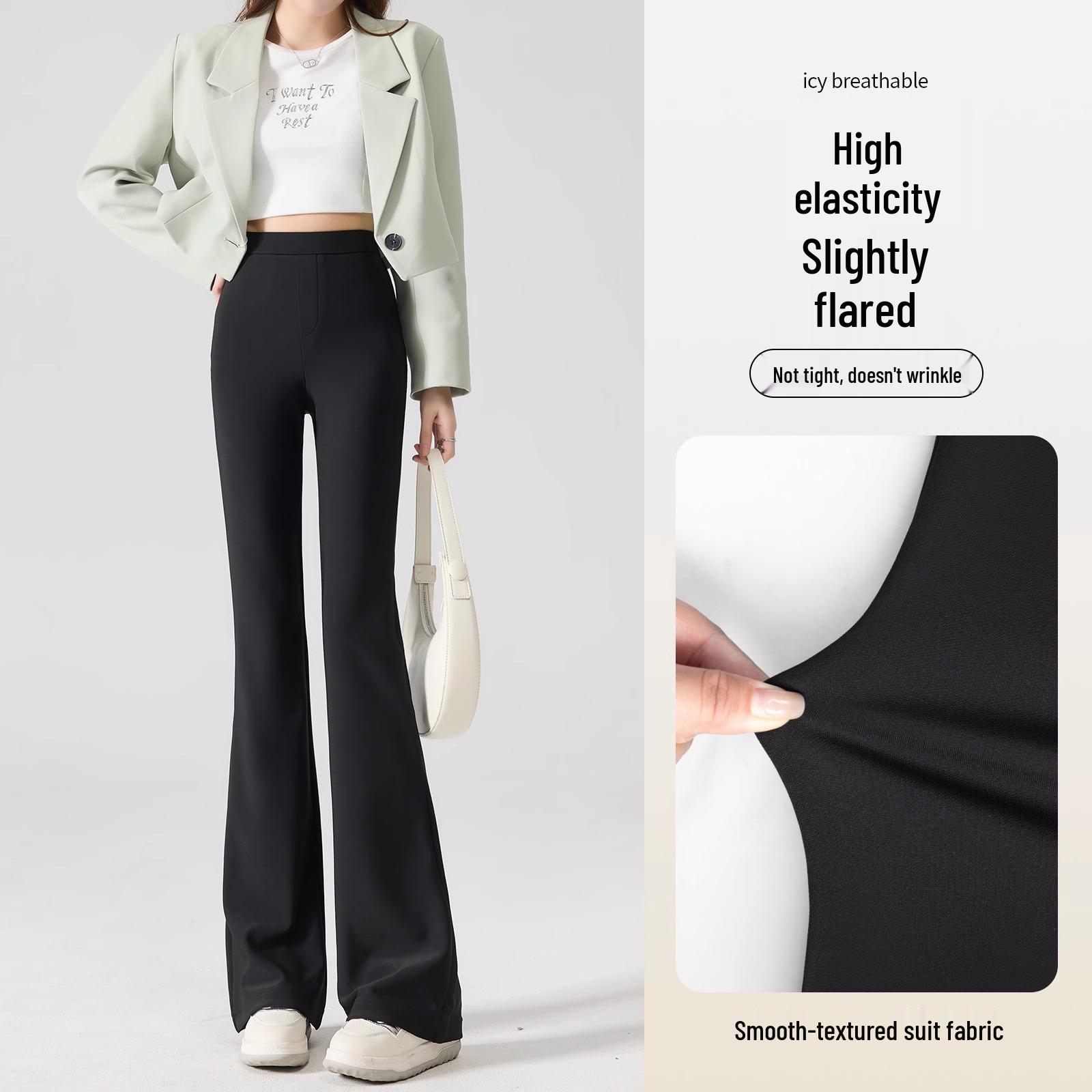 2025 Women s Black High-Waist Micro Flare Pants with Velvet, Slimming Drape, for Spring & Autumn Black Full Length Spring/Autumn Height 158-165CM
2025 Women s Black High-Waist Micro Flare Pants with Velvet, Slimming Drape, for Spring & Autumn Black Full Length Spring/Autumn Height 158-165CM
