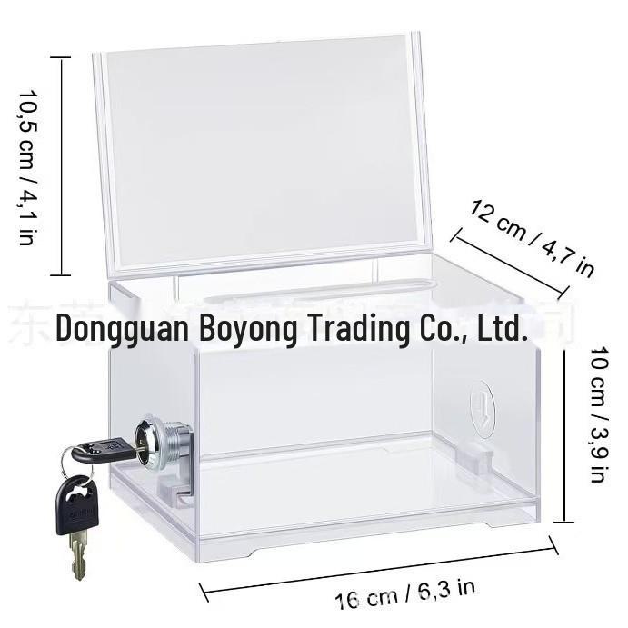 Визитная карточка из прозрачного акрила и ящик для голосования для выставок Neutral Packaging