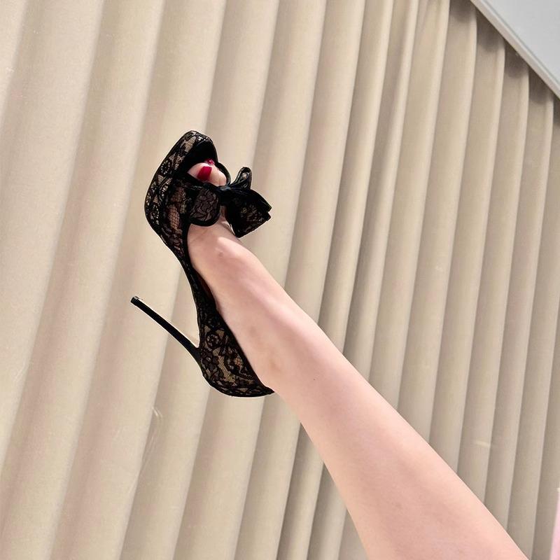 2025 Open-Toe Mesh Lace Bow Platform Stiletto Sandals for Women Size 36 чорний
2025 Open-Toe Mesh Lace Bow Platform Stiletto Sandals for Women Size 36 чорний