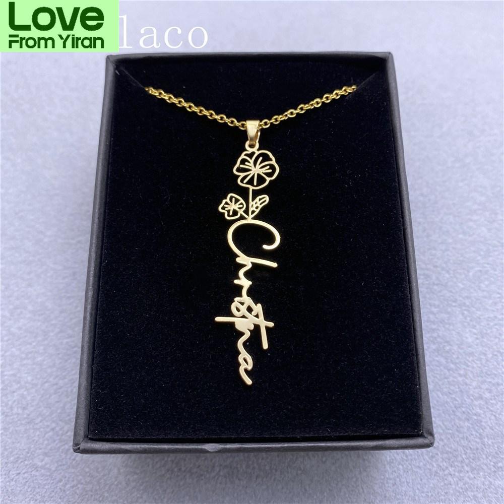 Aurolaco Custom Flower Name Necklace Custom Vertical Floral Handwriting Name Necklace Stainless Steel Pendant Birthday Gifts 55cm золотой
Aurolaco Custom Flower Name Necklace Custom Vertical Floral Handwriting Name Necklace Stainless Steel Pendant Birthday Gifts 55cm золотой