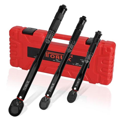Preset Torque Wrench Set, 3-Piece Set: 1/2 (28-210N.m), 1/4 (2-24N.m), 3/8 (5-60N.m). Perfect for car, tire changes, motorcycle, and machine mainte
Preset Torque Wrench Set, 3-Piece Set: 1/2 (28-210N.m), 1/4 (2-24N.m), 3/8 (5-60N.m). Perfect for car, tire changes, motorcycle, and machine mainte