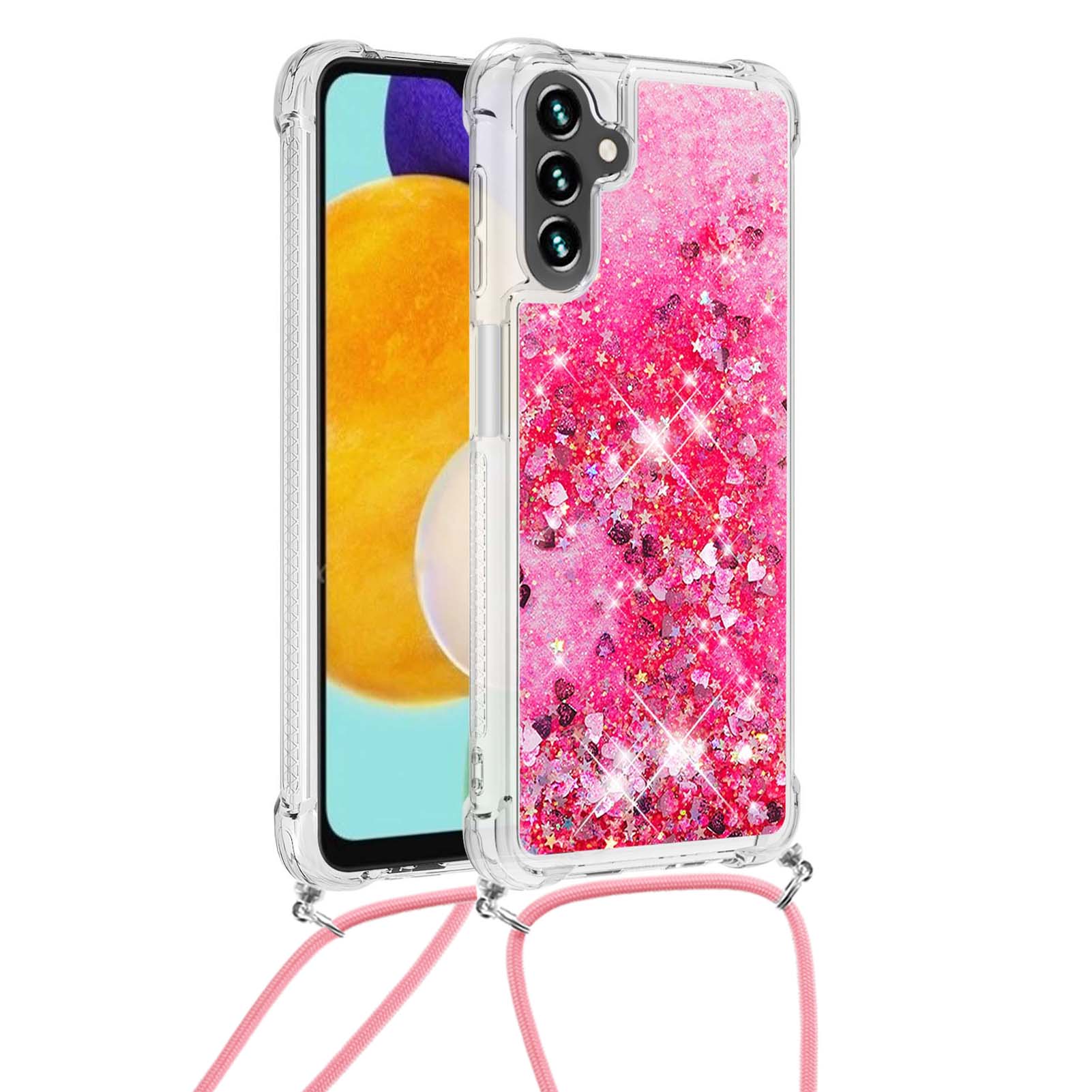 For Samsung Galaxy A54 5G TPU Case Quicksand Design Phone Cover with Lanyard Pink/Pentagrams
For Samsung Galaxy A54 5G TPU Case Quicksand Design Phone Cover with Lanyard Pink/Pentagrams