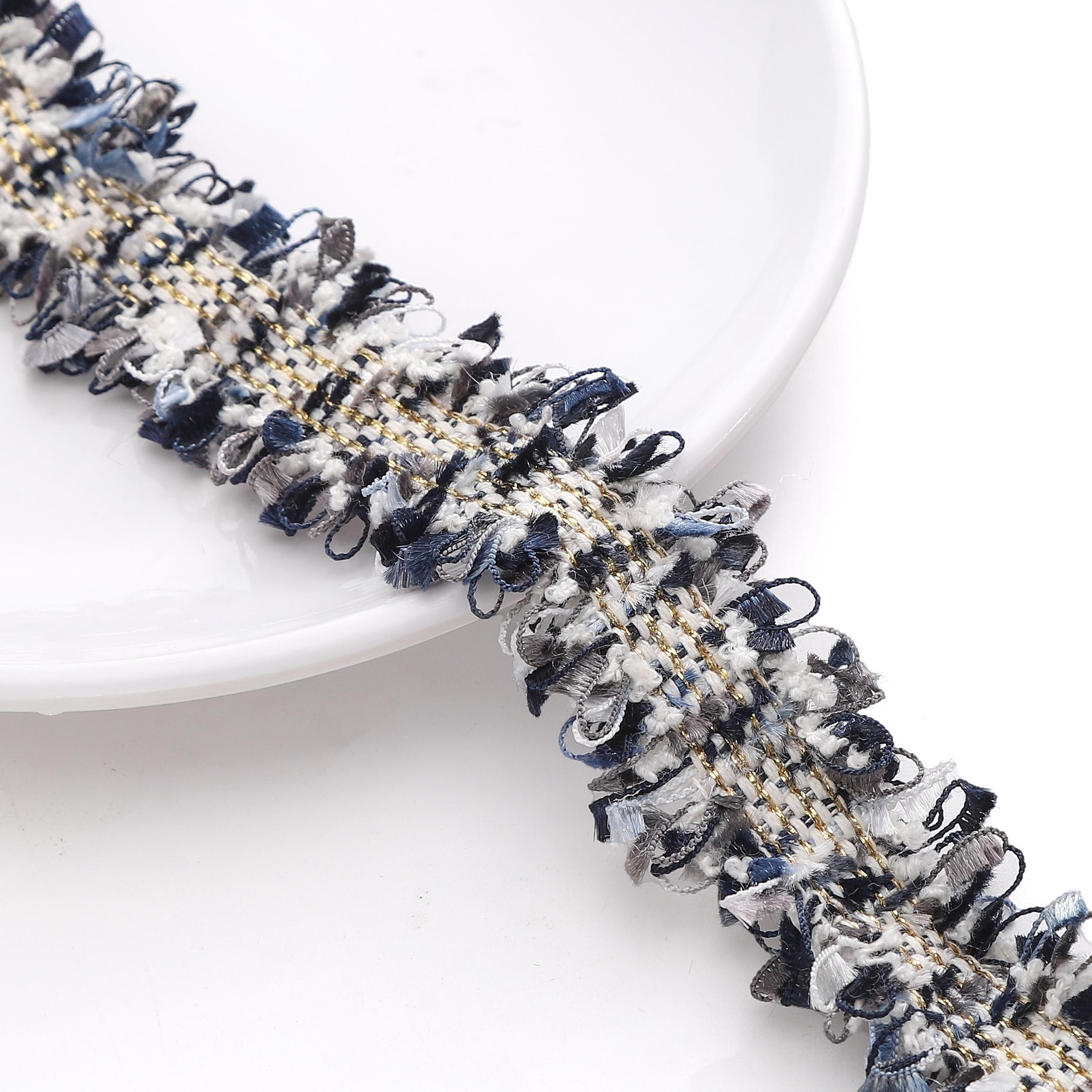 91см Мереживо в стилі Сяосян для DIY одягу, прикраси сумки, мереживо про поліестерове мереживо 2cm сірий/синій
91см Мереживо в стилі Сяосян для DIY одягу, прикраси сумки, мереживо про поліестерове мереживо 2cm сірий/синій