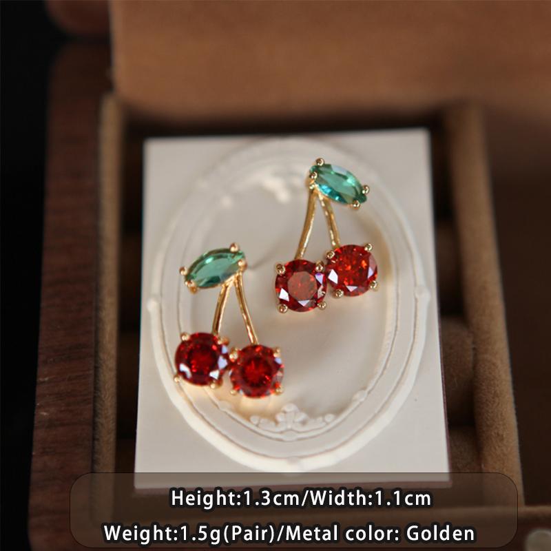 Sweet and Cute Zircon Cherry Shaped Earrings 2026 Korean Fashion Jewelry For Girl s Elegant Accessories Birthday Gift Earrings
Sweet and Cute Zircon Cherry Shaped Earrings 2026 Korean Fashion Jewelry For Girl s Elegant Accessories Birthday Gift Earrings