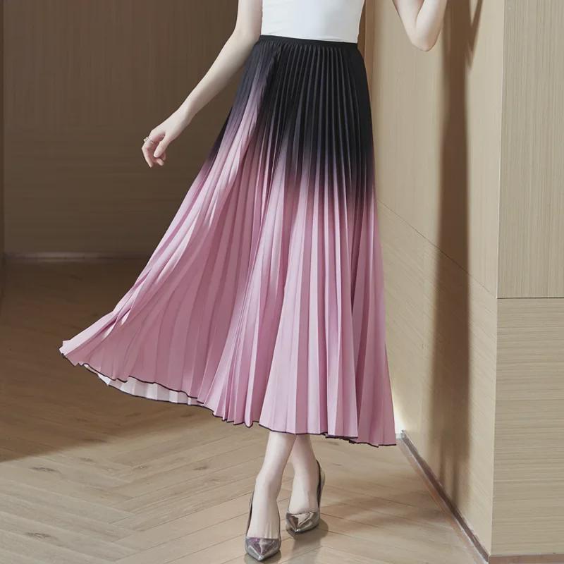 2025 Miyake Women s Gradient Color Pleated Skirt - Slimming, High Waist, Mid-Length A-Line Umbrella Style for Summer One Size зелений
2025 Miyake Women s Gradient Color Pleated Skirt - Slimming, High Waist, Mid-Length A-Line Umbrella Style for Summer One Size зелений