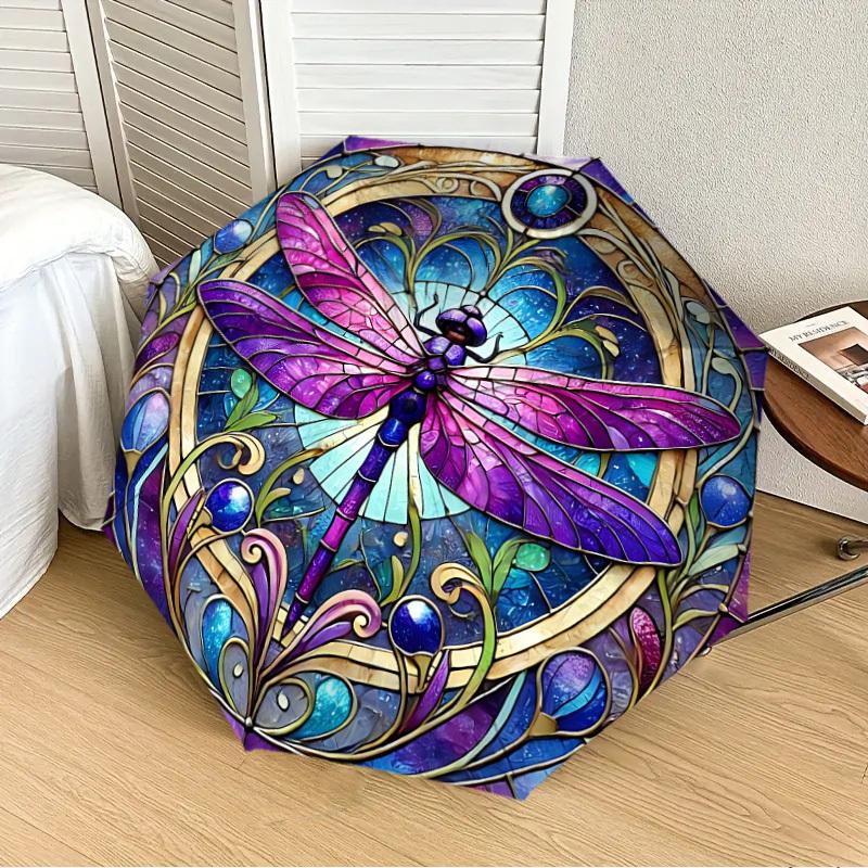 1PC Stained Dragonfly Design Automatic 8-Bone Folding Umbrella - Durable Polyester & Iron Frame,Userfriendly Operation y250929161
1PC Stained Dragonfly Design Automatic 8-Bone Folding Umbrella - Durable Polyester & Iron Frame,Userfriendly Operation y250929161