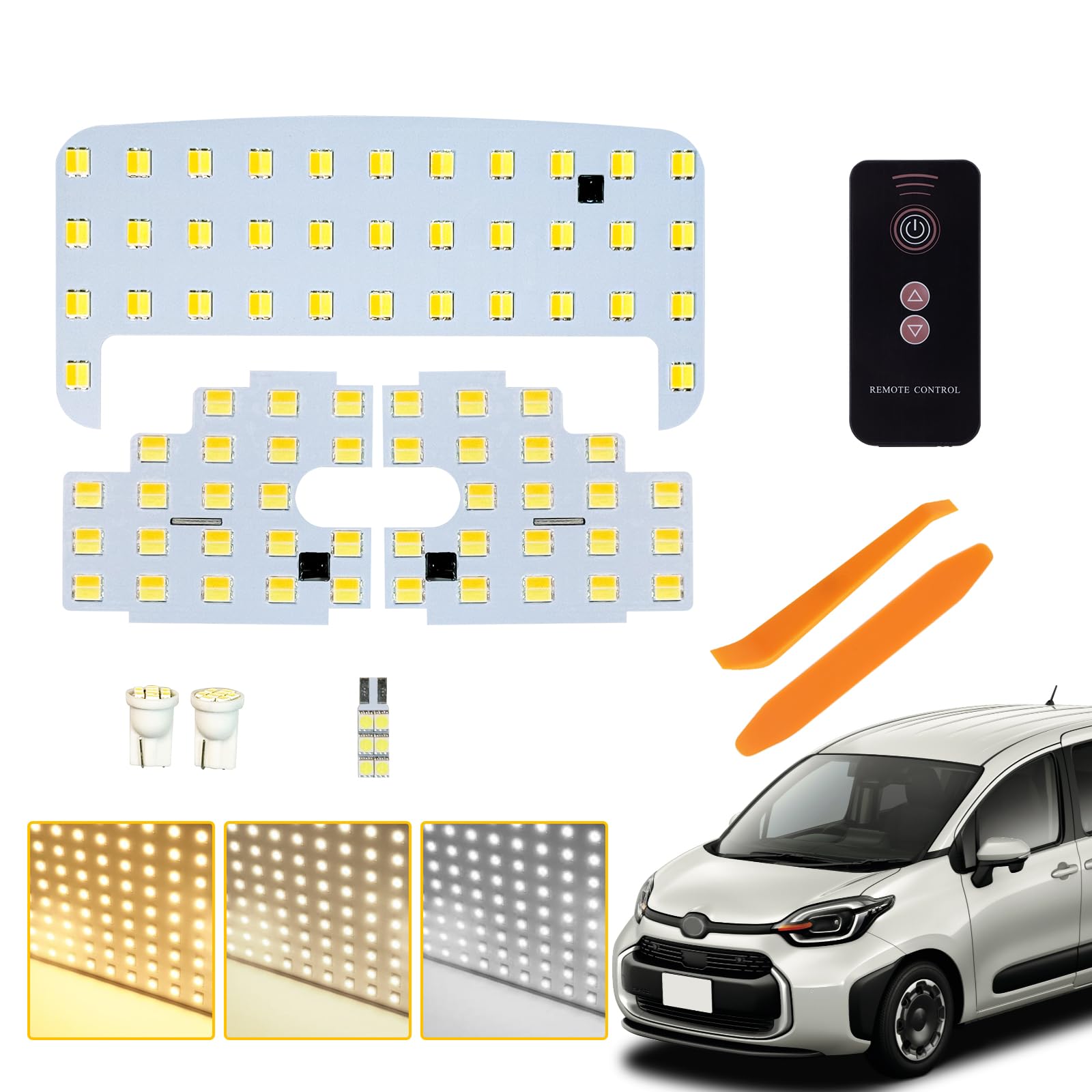 UNNKIBO Sienta 170 Series LED Room Lamp, 3 Colors, 30 Levels of Dimming, Interior For Toyota Sienta 170
UNNKIBO Sienta 170 Series LED Room Lamp, 3 Colors, 30 Levels of Dimming, Interior For Toyota Sienta 170
