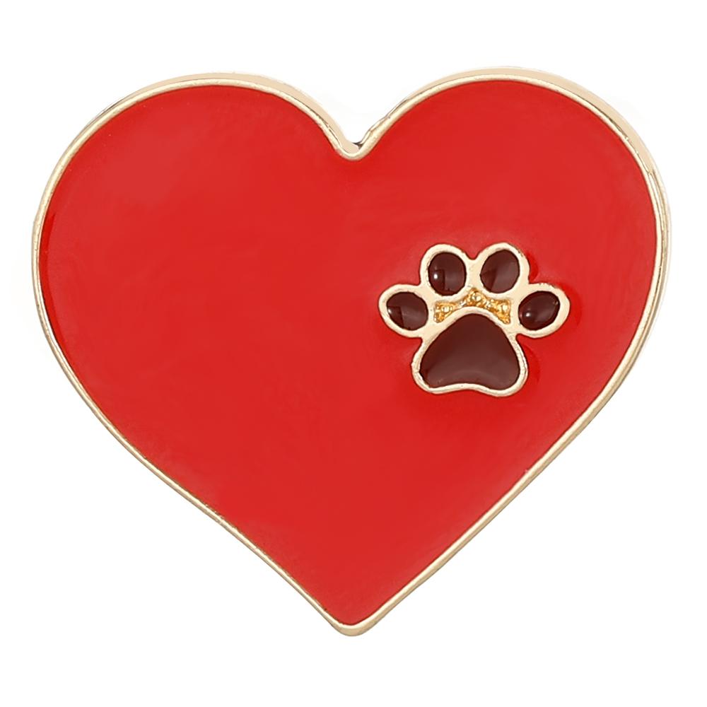 Funny Pet Paw In Red Heart Enamel Brooches Cat Dog Claws Golden Pins For Backpack Bag Wallet Badge
Funny Pet Paw In Red Heart Enamel Brooches Cat Dog Claws Golden Pins For Backpack Bag Wallet Badge