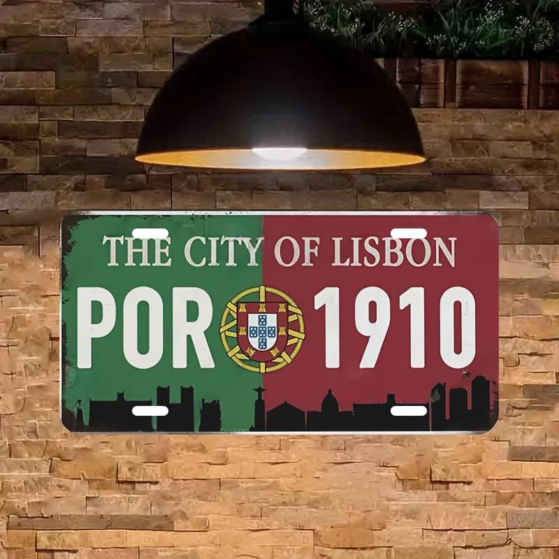 Vintage Retro The City of Lisbon POR Portugal Flag License Plate D Flat Aluminum Tin Sign Wall Art Decor for Garage Bar 15x30cm(5.9x7.8inch)
Vintage Retro The City of Lisbon POR Portugal Flag License Plate D Flat Aluminum Tin Sign Wall Art Decor for Garage Bar 15x30cm(5.9x7.8inch)