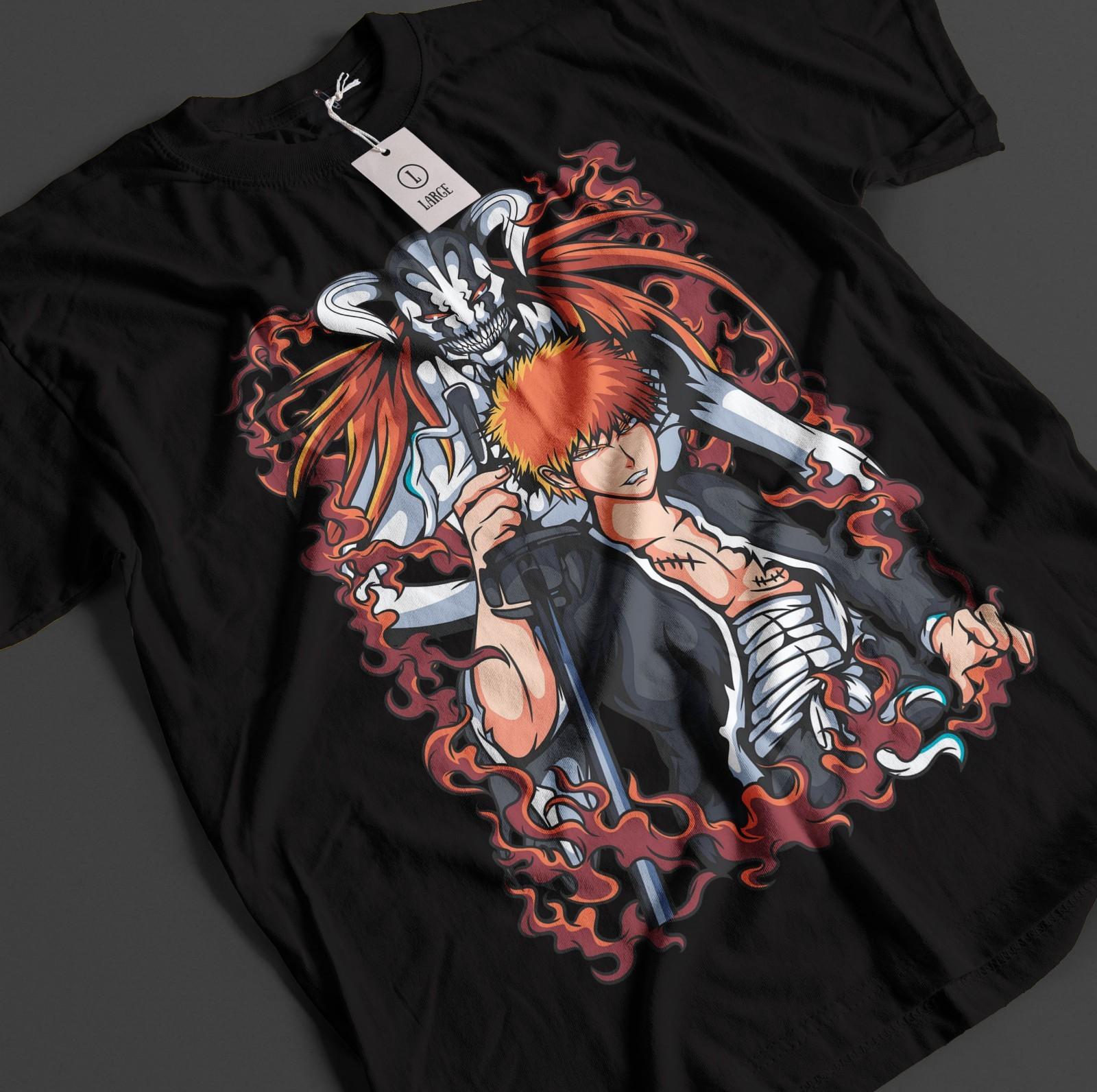 Bleach Anime Shirt Ichigo Bankai T-Shirt Mens Womens Tees Top Byakuya Tshirt Aizen Zaraki Unisex Tee 4XL
Bleach Anime Shirt Ichigo Bankai T-Shirt Mens Womens Tees Top Byakuya Tshirt Aizen Zaraki Unisex Tee 4XL