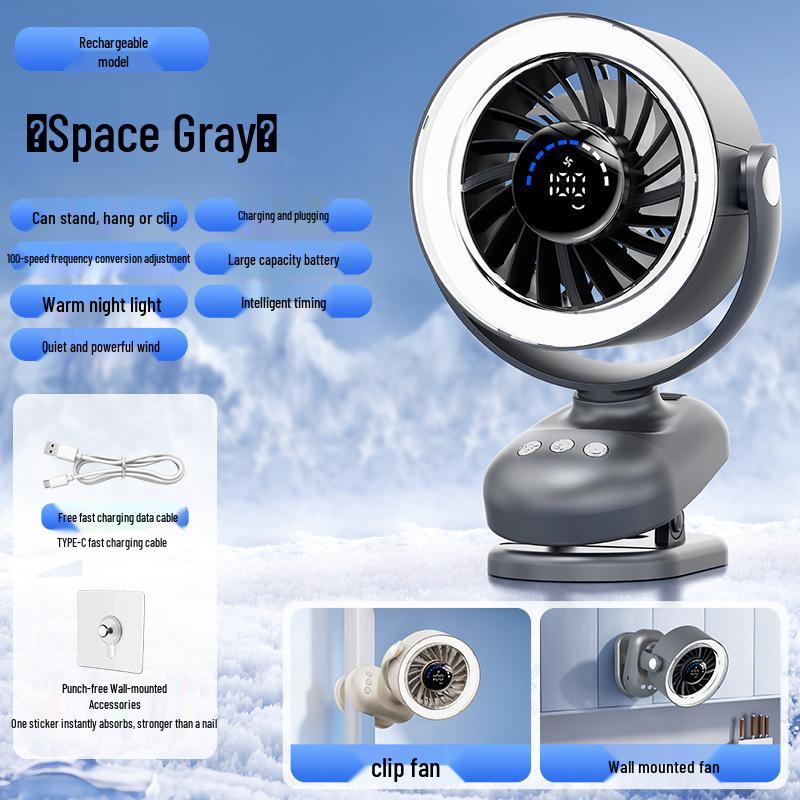 Crossubs Multifunctional Remote-Control Desktop Clip Fan with 100 Adjustable Gears and USB Charging 17.5*13.5*26.5 CM
Crossubs Multifunctional Remote-Control Desktop Clip Fan with 100 Adjustable Gears and USB Charging 17.5*13.5*26.5 CM