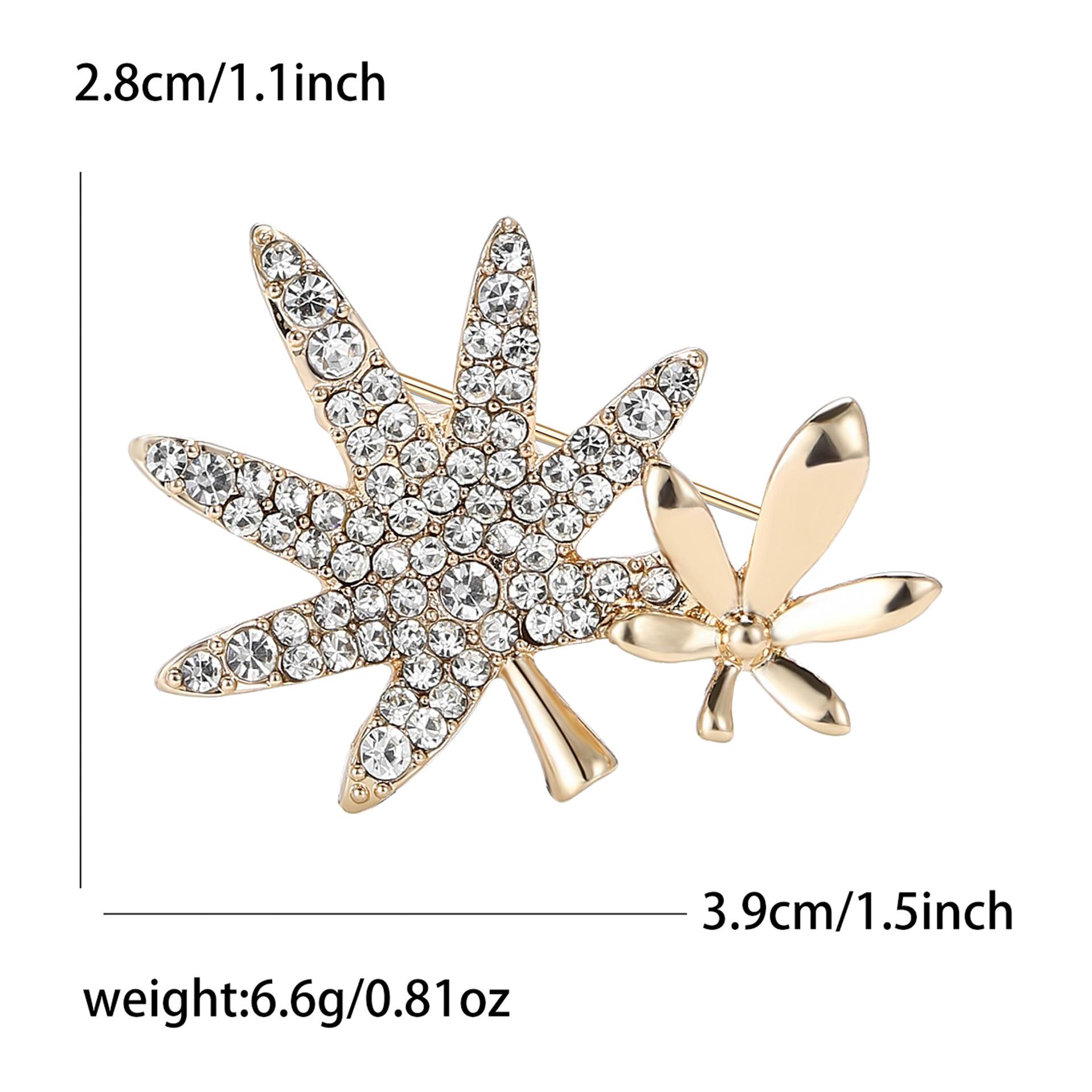 Модная изысканная брошь в виде двойного кленового листа со стразами из сплава, женская одежда, корсаж, ювелирные изделия, булавка
Модная изысканная брошь в виде двойного кленового листа со стразами из сплава, женская одежда, корсаж, ювелирные изделия, булавка