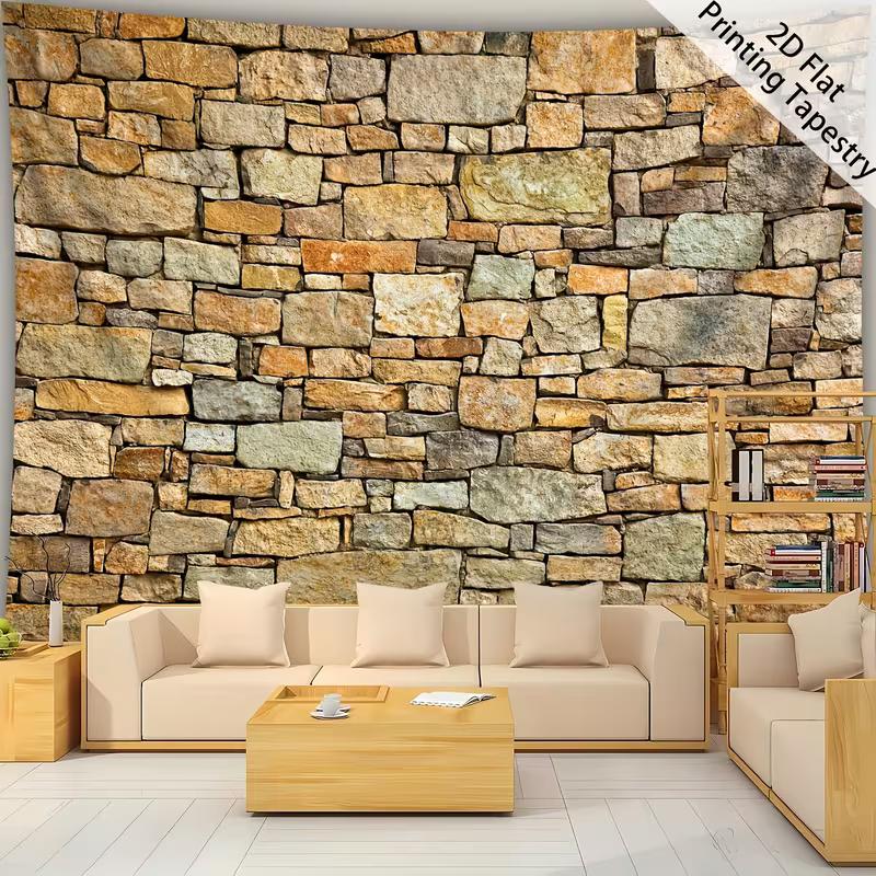 2D Rustic Stone Wall Tapestry, Natural Rock Brick Wall Decor 47.2x31.5inch/120*80cm
2D Rustic Stone Wall Tapestry, Natural Rock Brick Wall Decor 47.2x31.5inch/120*80cm