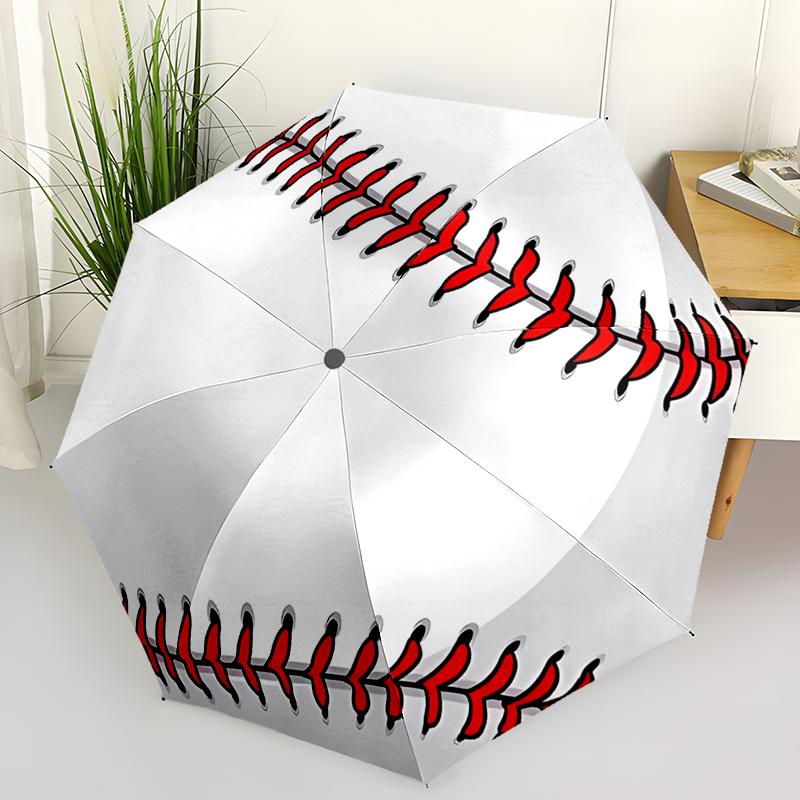 Baseball Design Folding Umbrella - Fashionable Auto-Open Design 8 Iron Ribs Plastic Handle Foldable Sunshade Perfect Gifts
Baseball Design Folding Umbrella - Fashionable Auto-Open Design 8 Iron Ribs Plastic Handle Foldable Sunshade Perfect Gifts