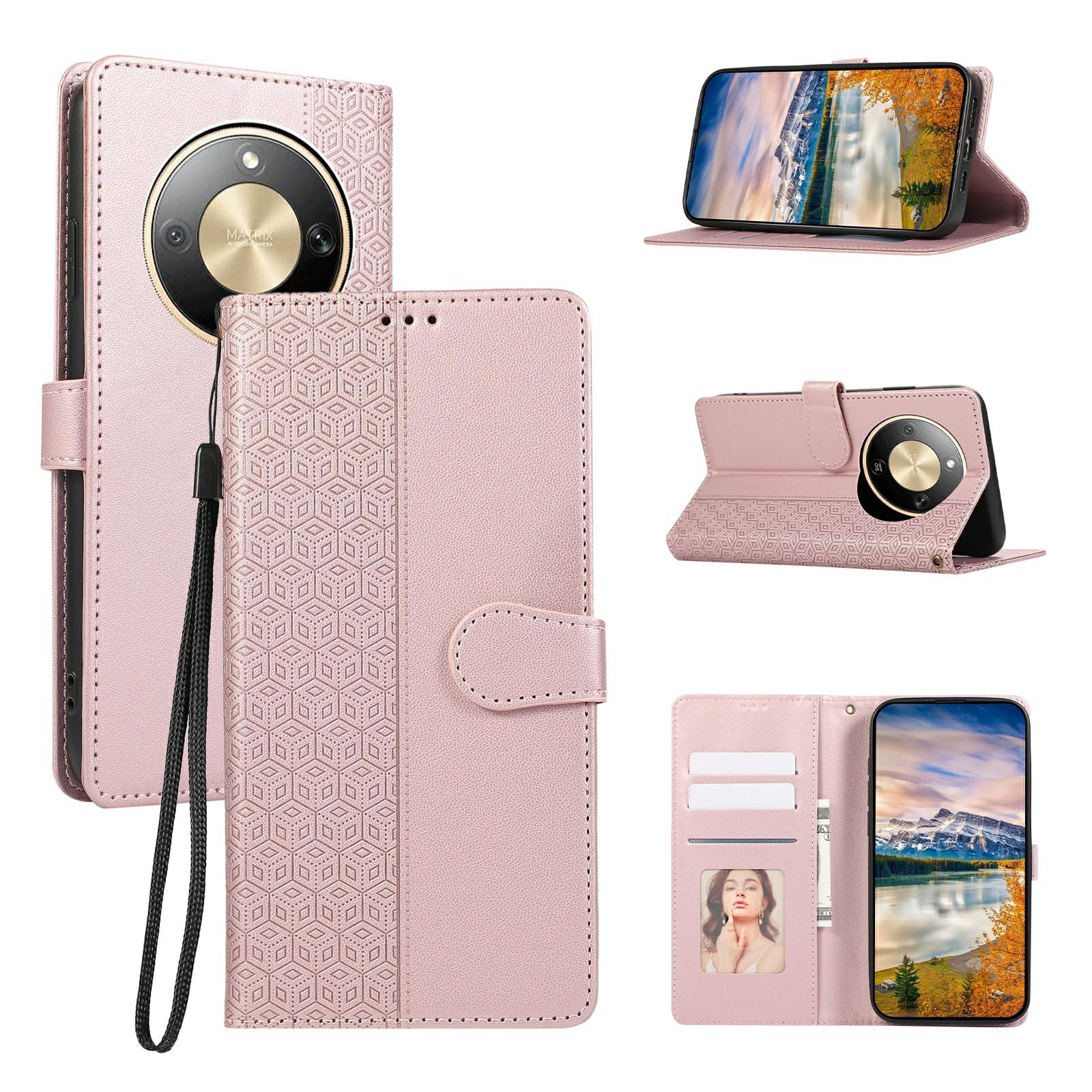 Phone Case For Honor Magic8 Lite 5G / X9d 5G / X70 5G Splicing Imprinted Rhombus Leather Cover with Wrist Strap
Phone Case For Honor Magic8 Lite 5G / X9d 5G / X70 5G Splicing Imprinted Rhombus Leather Cover with Wrist Strap