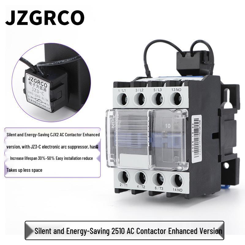 CJX2-2510 Silent Energy-Saving AC Contactor, 25A, 220V/380V, 1NO AC220v/380v 25A 1NO
CJX2-2510 Silent Energy-Saving AC Contactor, 25A, 220V/380V, 1NO AC220v/380v 25A 1NO