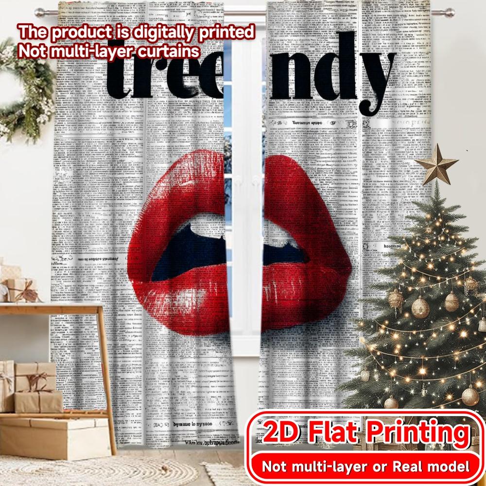 2D FLAT PRINTING 2pcs Curtains (Without Rod) Bold Red Lips Design Modern Fashionable Curtainments during the April Fools is Day 100*130 Rod Pocket 1pcs
2D FLAT PRINTING 2pcs Curtains (Without Rod) Bold Red Lips Design Modern Fashionable Curtainments during the April Fools is Day 100*130 Rod Pocket 1pcs