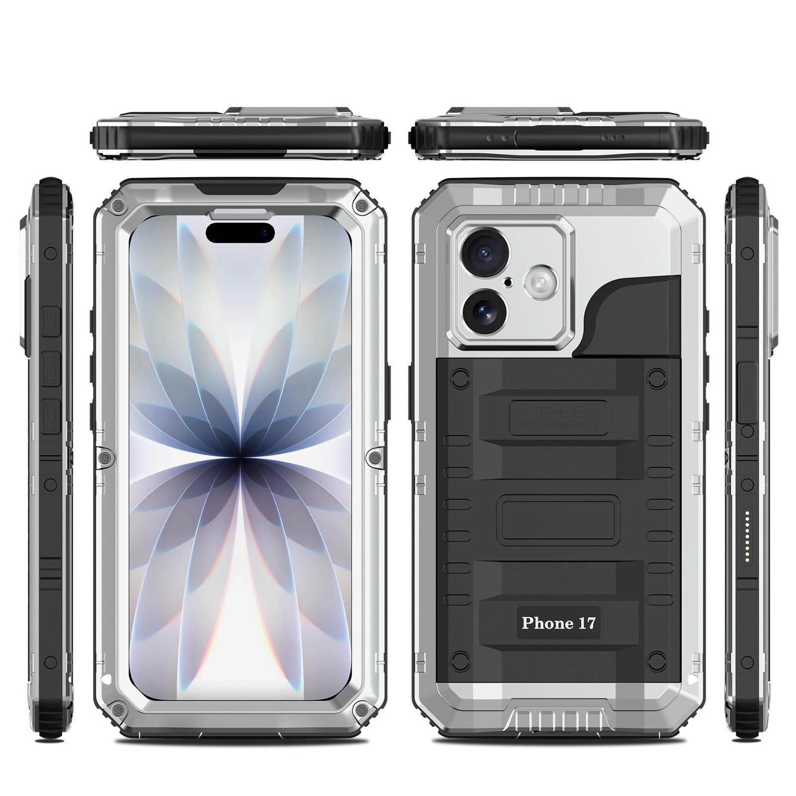 Військовий протиударний чохол для IPhone 17 Pro 16E Air 16 15 14 13 12 Pro Max IP68 Повністю водонепроникний Силіконовий захист Алюмінієвий корпус iPhone Air срібний
Військовий протиударний чохол для IPhone 17 Pro 16E Air 16 15 14 13 12 Pro Max IP68 Повністю водонепроникний Силіконовий захист Алюмінієвий корпус iPhone Air срібний