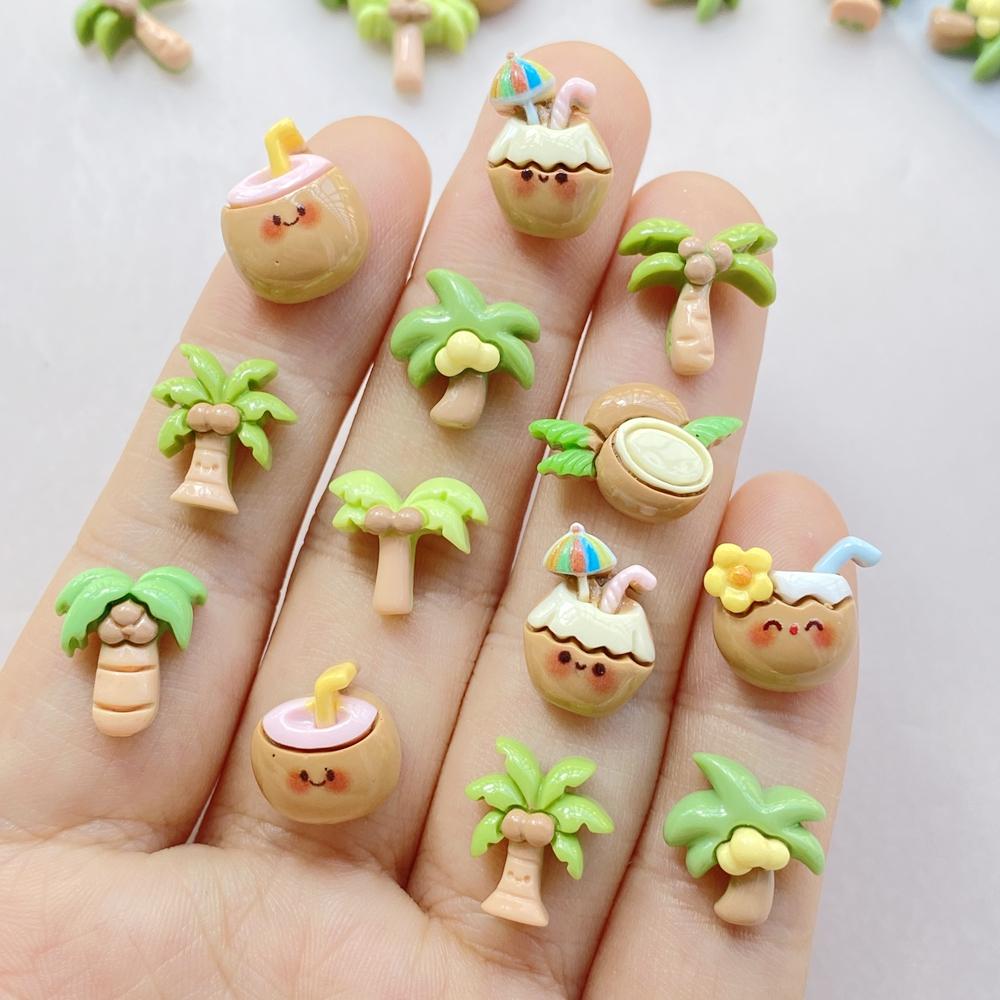 20Pcs Cute Cartoon Coconut, Coconut tree Nail Art Resin Designer Charms DIY Craft For Nail 3D Decorations Jewelry
20Pcs Cute Cartoon Coconut, Coconut tree Nail Art Resin Designer Charms DIY Craft For Nail 3D Decorations Jewelry