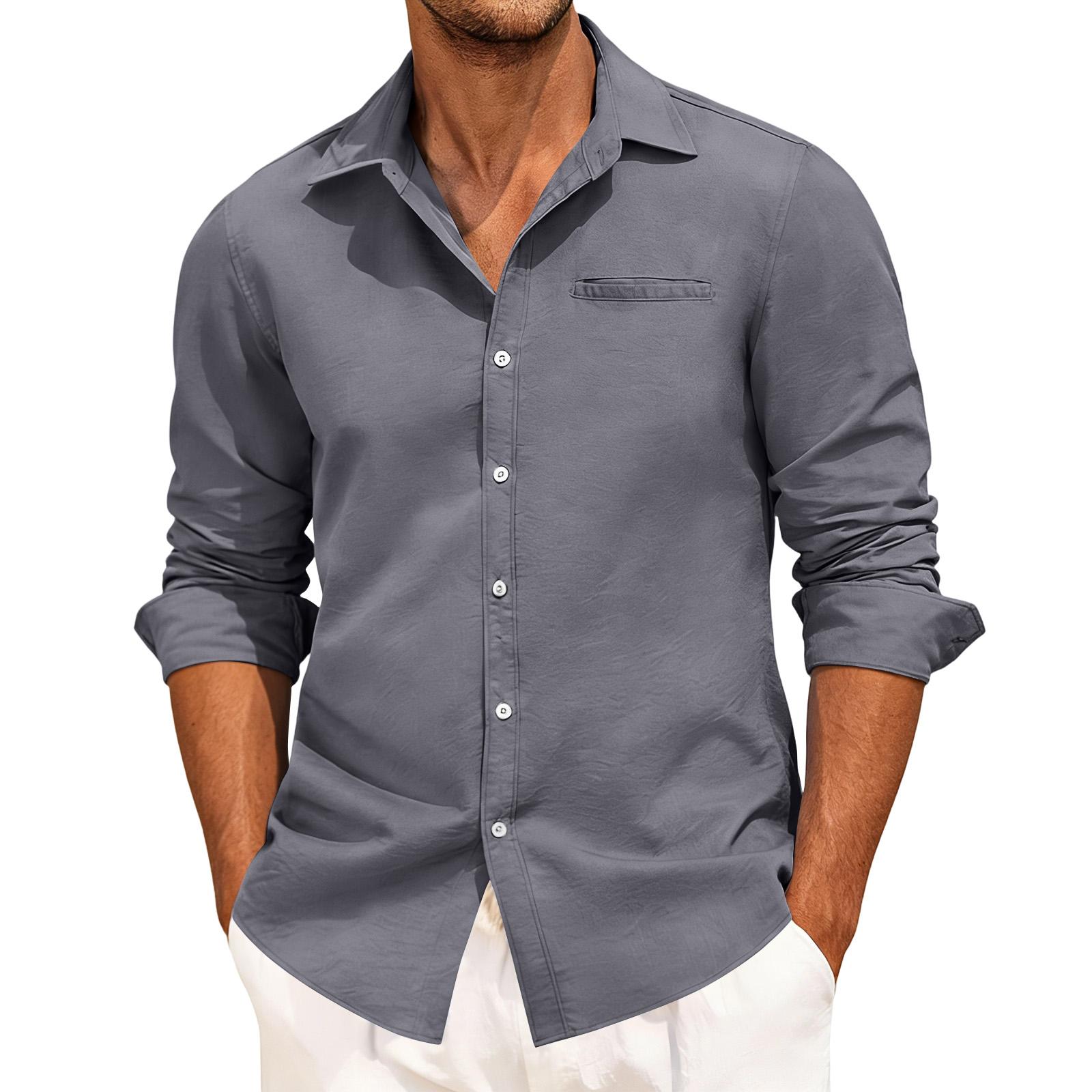 Men s Color Casual Loose Button,Down Collar Faux Pocket Long,Sleeved Shirt XL
Men s Color Casual Loose Button,Down Collar Faux Pocket Long,Sleeved Shirt XL