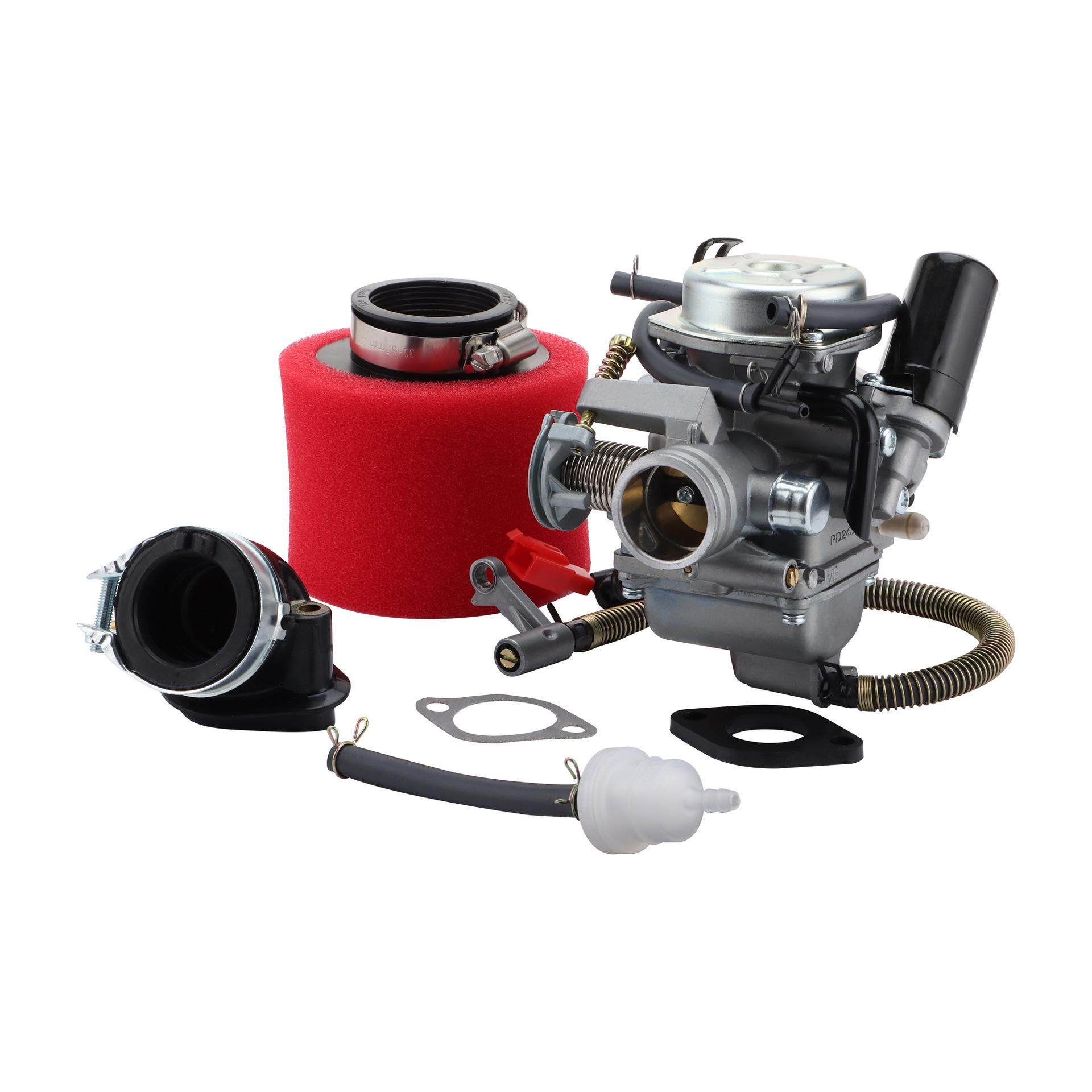 Motorcycle PD24 Carburetor Kit with External Drain Tube for Scooter, ATV, UTV 5 inches
Motorcycle PD24 Carburetor Kit with External Drain Tube for Scooter, ATV, UTV 5 inches