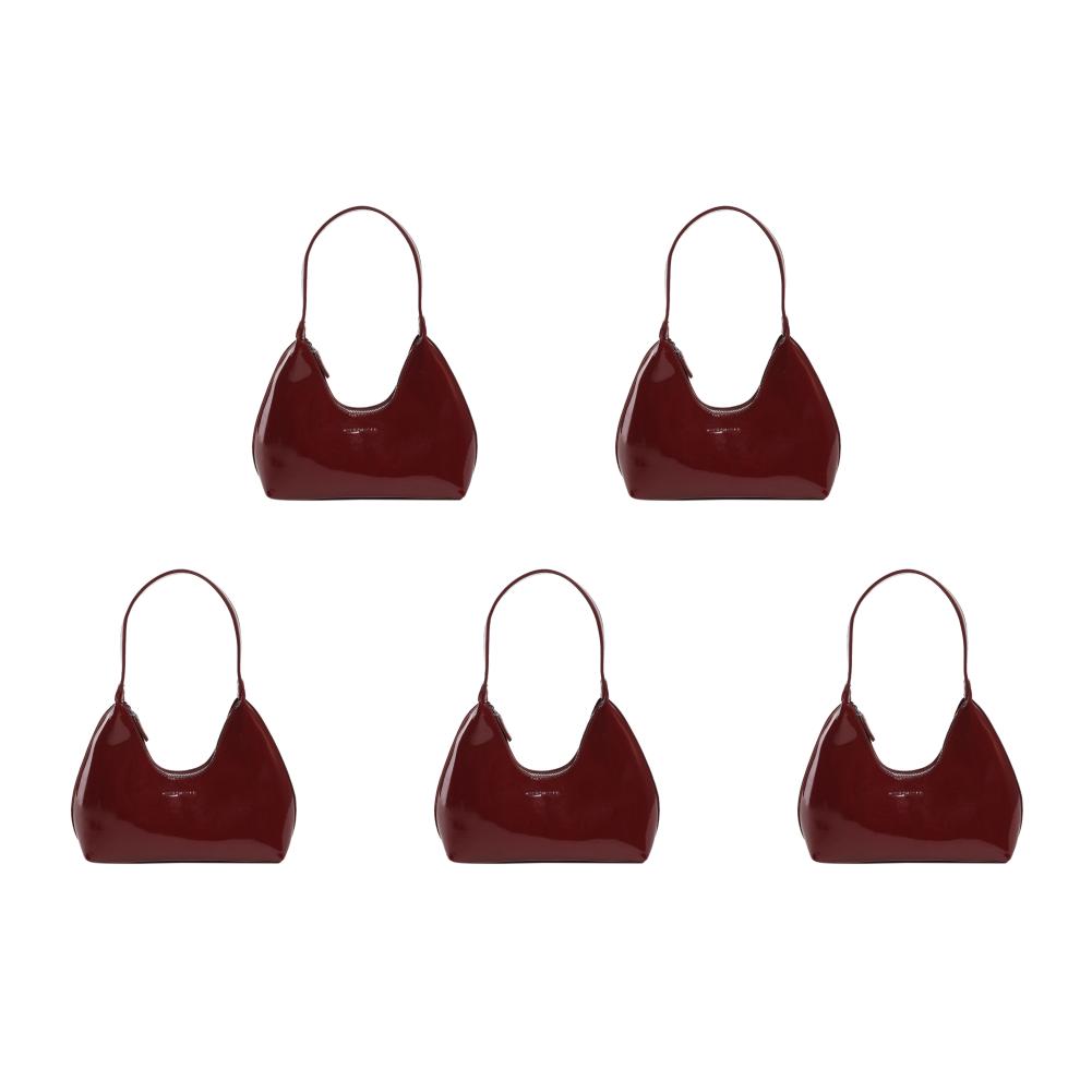 #L Женская сумка-полумесяц Повседневная лакированная кожаная сумка-тоут для девочек-покупателей (Вино Ре
#L Женская сумка-полумесяц Повседневная лакированная кожаная сумка-тоут для девочек-покупателей (Вино Ре