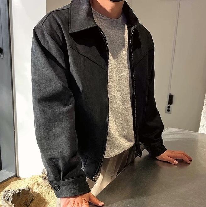 Korean Men s Suede Bomber Jacket: Autumn/Winter, Short, Loose, Thickened, Lapel, Zipper, Hong Kong Style. L чёрный
Korean Men s Suede Bomber Jacket: Autumn/Winter, Short, Loose, Thickened, Lapel, Zipper, Hong Kong Style. L чёрный