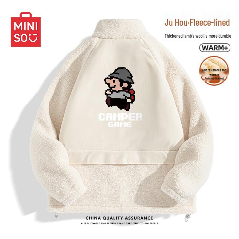 MINISO Men s American Style Loose Fit Plush Lined Stand Collar Jacket 3XL
MINISO Men s American Style Loose Fit Plush Lined Stand Collar Jacket 3XL